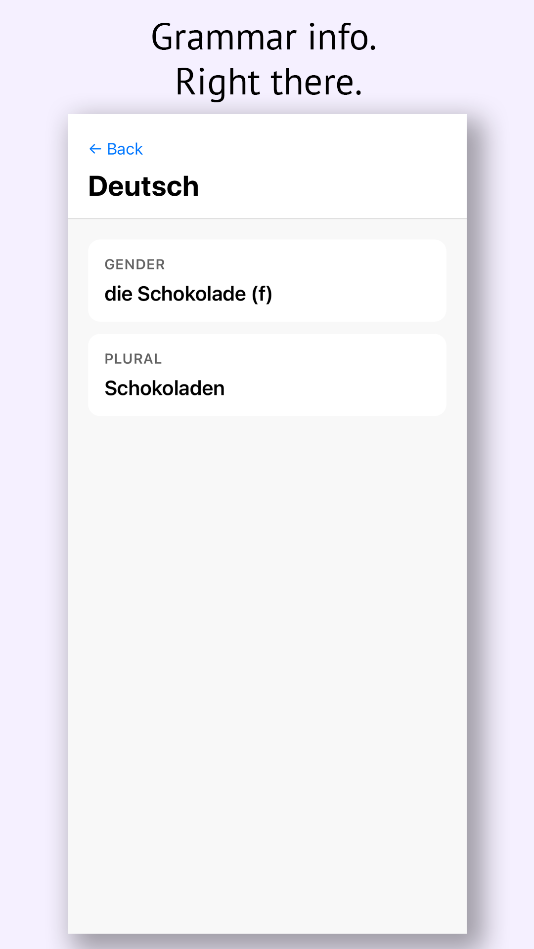 Grammar info. Right there.